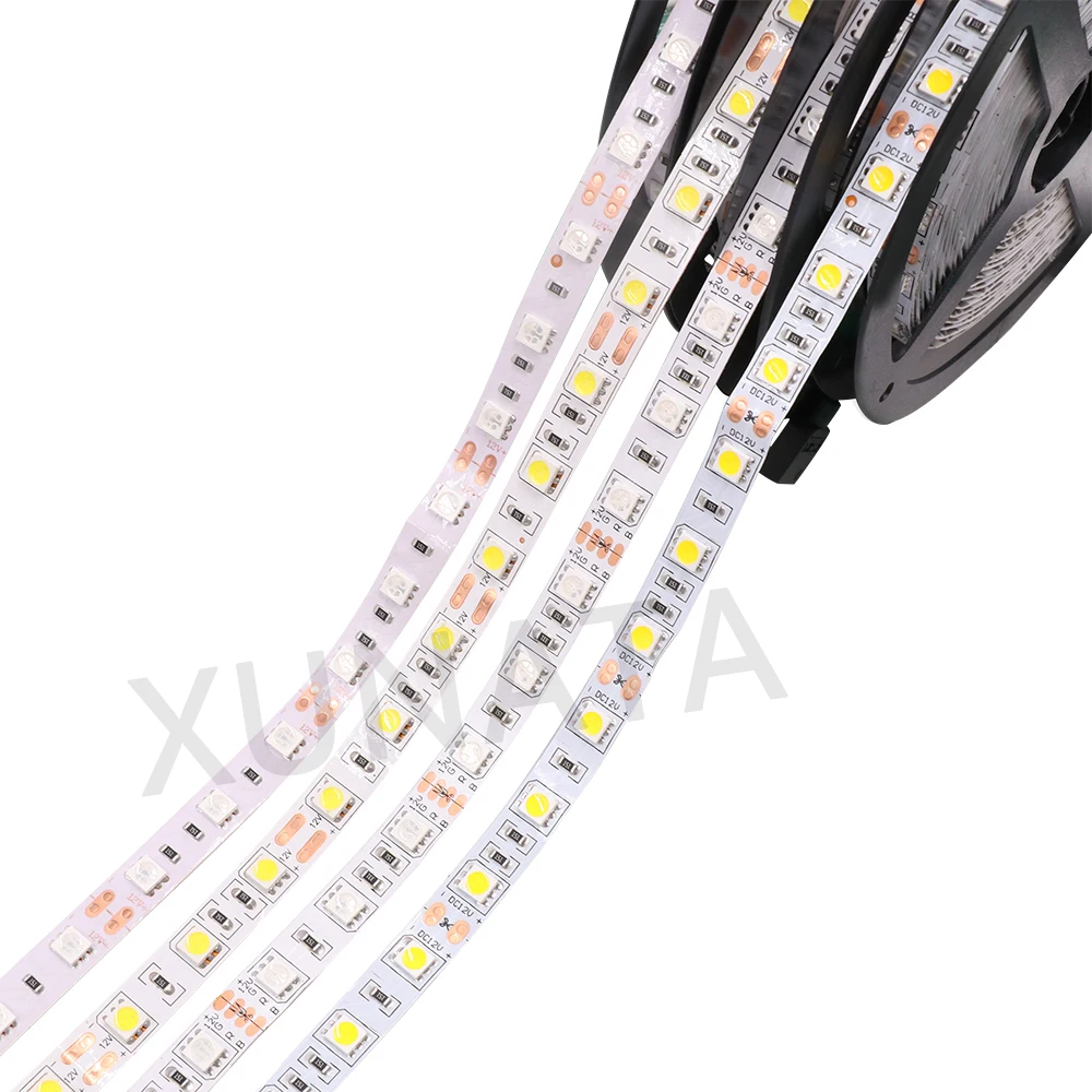 DC12V Светодиодный светильник 5050 SMD 60 светодиодный/м гибкий светодиодный водонепроницаемый ленточный с разъемом постоянного тока адаптер для ЕС/США/Австралии/Великобритании ТВ ПОДСВЕТКА