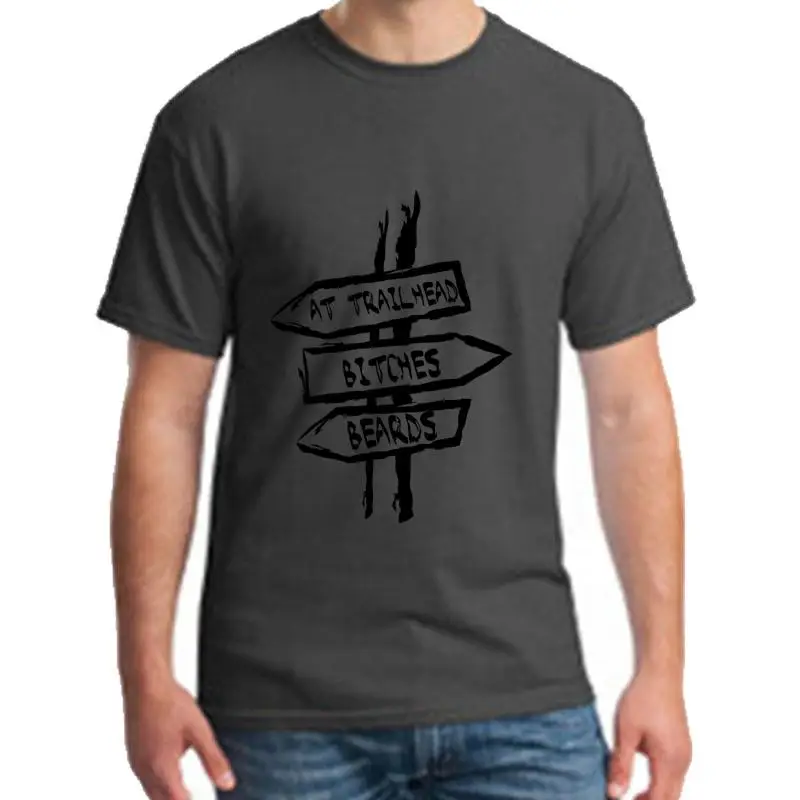 

New Style Beard Trailhead t-shirt XXXL 4Xl 5XL Short Sleeve Comics Harajuku gents t-shirts Crew Neck Outfit