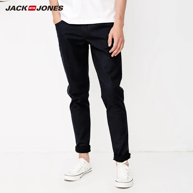 JackJones осенние мужские удобные хлопковые универсальные тонкие джинсы
