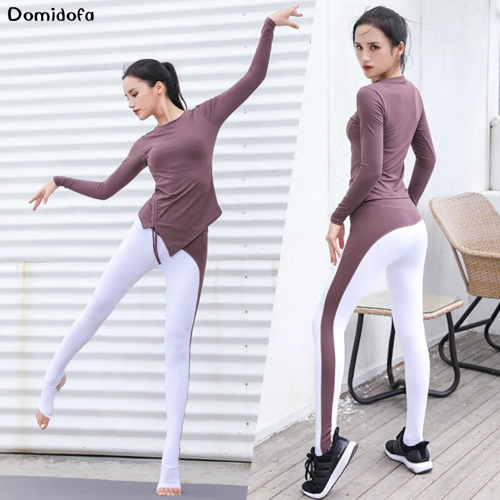 

New autumn and winter women's fitness sportswear yoga clothing suit gym running sports polyester quick-drying exercise