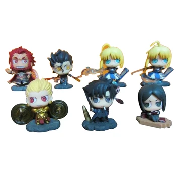 

Action Figure Model Toy Anime Fate Night Grand Order FGO Manga PVC 6pcs/lot Soldier Finished Product Vinyl Doll Japan 8cm