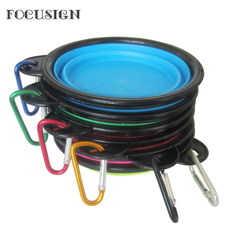 

Pet Dog Collapsible Bowl Portable Travel Feeding Water Dish Feeder non-slip water food bowl for Cat small medium puppy dogs