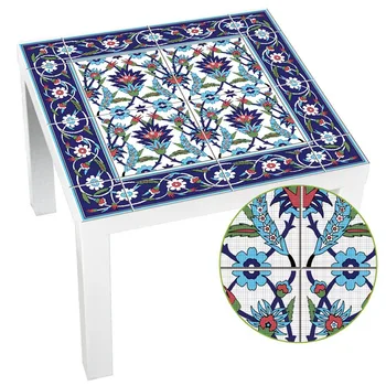 

55X55Cm Moroccan Lack Table Desk Tops Cloth Wall Decals Removable Self-Adhesive Waterproof Furniture Wall Sticker Lk001