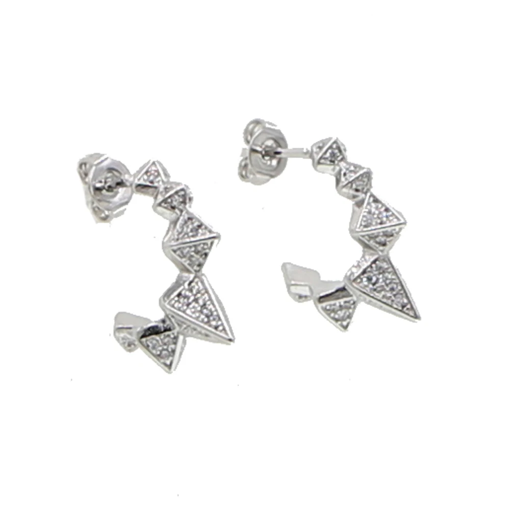 Fashion Women Stud Earrings Spike Ear Gold Earring 15mm circle Jewelry Korean Punk Style WOMen Earrings