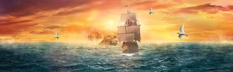 Shantou острова холст картины парусный корабль на море Декор настенное украшение холст картина с изображением заката и принтами для украшение для спальной комнаты - Цвет: PM298