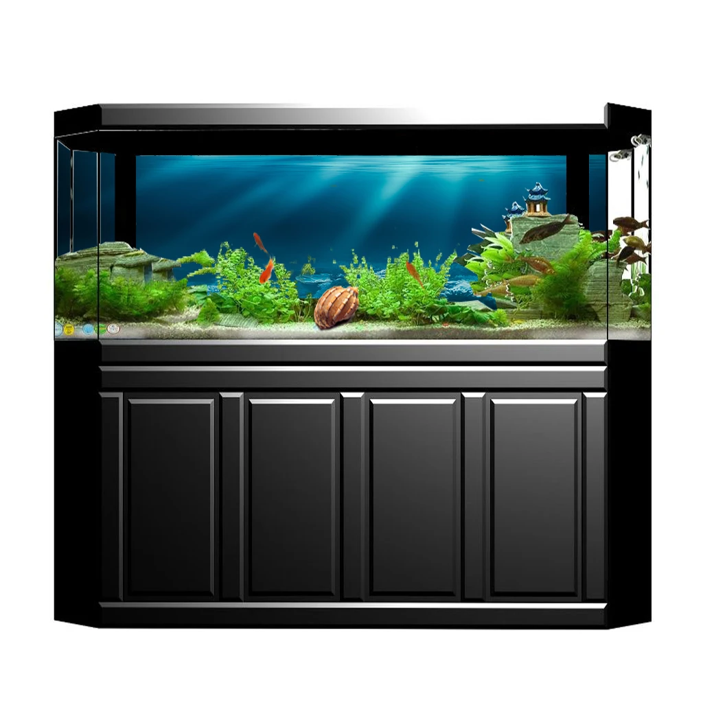 Lovoski Non-toxic Aquarium Background Poster PVC Fish Tank Sticker Landscape