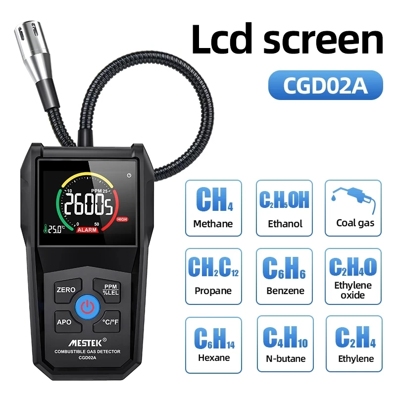 Digital Gas Detector Gas Sensor Air Quality Monitor Gas Leak Sensor Gas Analyzer Automotive Combustible Detector portable ph meter
