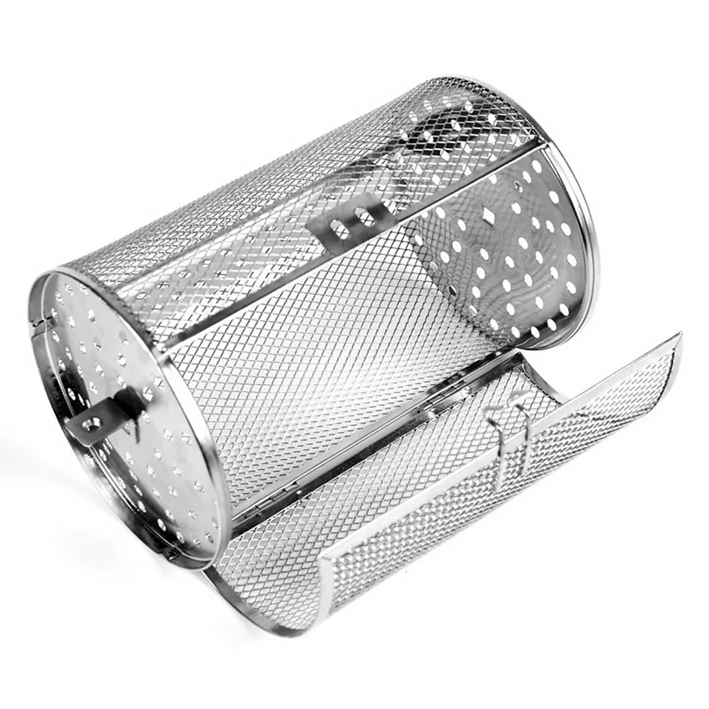 Non-toxic Multifunctional Home Peanut Nuts Electric Oven Basket Barbecue Grilled Cage Stainless Steel DIY Baking Rotary Beans