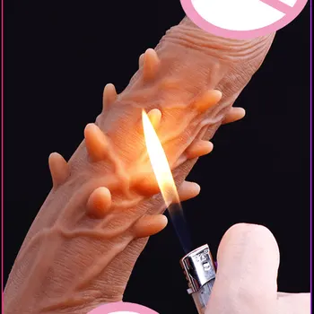 Very Soft Silicone Thorn Vibrator Dildo Artificial Male Penis Dick Female Masturbator Big Dildo Adult Sex Toy For Women/lesbian 2