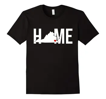 

I Love My Home Virginia State T-Shirt Men Brand Clothihng Top Quality Fashion Mens T Shirt 100%Cotton Letter Printing