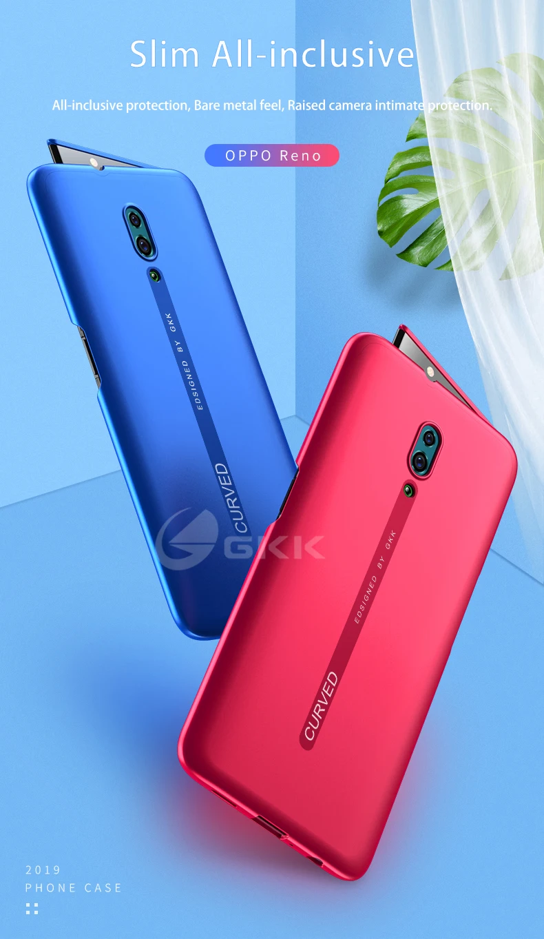 Роскошный чехол GKK для OPPO Reno Z 10X Zoom Case 2 в 1 анти-капля Тонкая матовая жесткая задняя панель из поликарбоната для OPPO Reno Z 10X Zoom Case coque