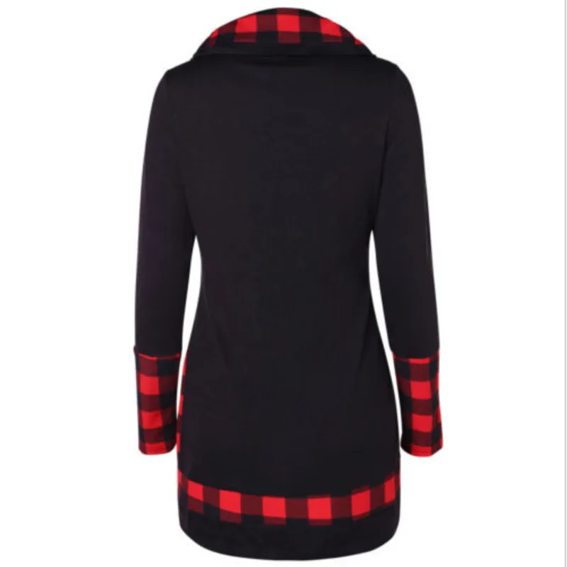 Autumn-Winter-Women-Sweatshirts-Turtleneck-Plaid-Patchwork-Bodycon-Sexy-Buttons-Ladie-Hoodie-Sweatshirt-Lace-Up-Vintage (1)