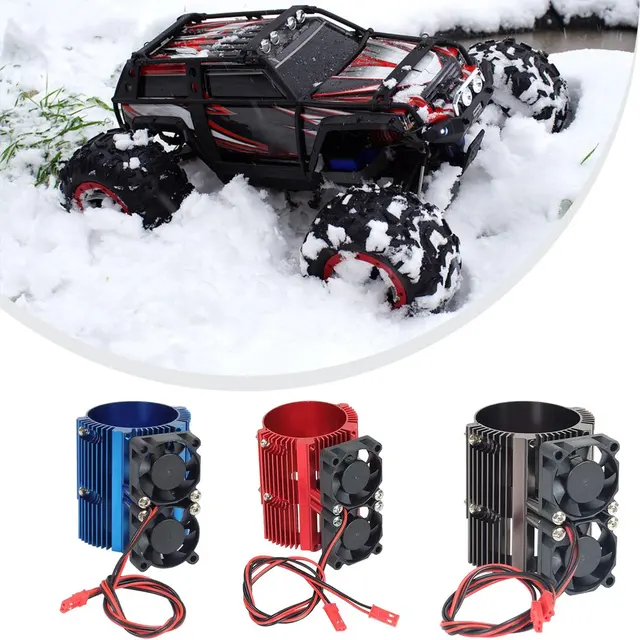 Motor radiator        2020 Hot Motor radiator dual fan for Traxxas SUMMIT big S E-REVO big E 41-43MM motor radiator 6
