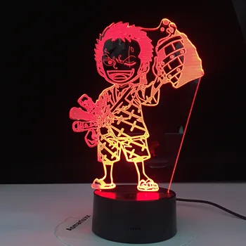 

Anime ONE PIECE 3D Led Night Light Roronoa Zoro Figure Nightlight for Kids Child Bedroom Decoration Usb Table Lamp Drop Gift