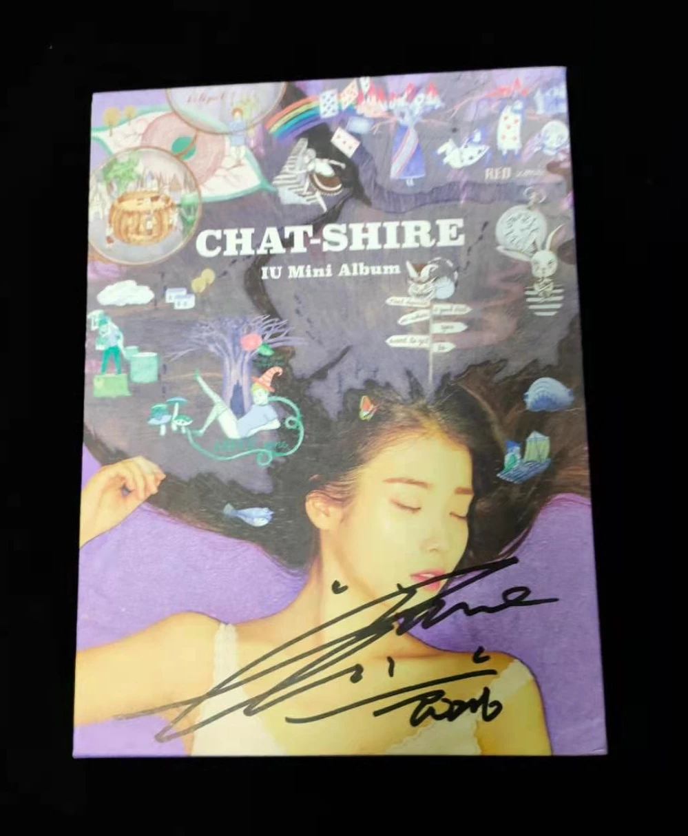 Hand Signed Lee Ji Eun Iu Autographed Mini4th Album Chat Shire Cd K Pop 0919 Cards Invitations Aliexpress
