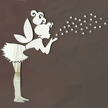 

Fairy Angel Stars Mirror Stlye Wall Home Decal Decor Vinyl Art Mural Stickers