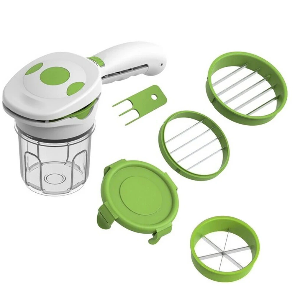 

5 in 1 Magic Nicer Quick Stainless Steel Vegetable Dicer Chopper 5 in 1 Multi-Functional Kitchen Onion Vegetable Cutter Slicer