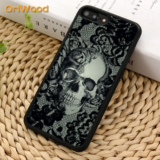 OriWood Unique Cover Case calaveras skull Phone For iPhone 5 6s 7 8 plus 11 12 13 pro X XR XS max Samsung S8 S9 S10 | Мобильные