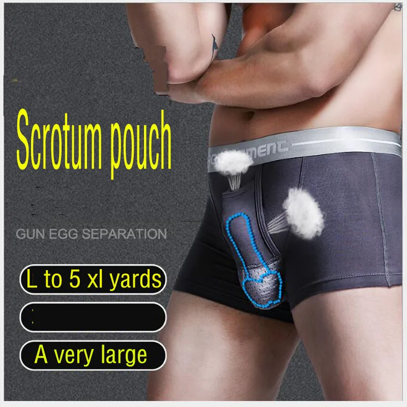 Boxers convexes danspour hommes, sous-vêtements en U modal, fonction de sac de soutien du scrotum