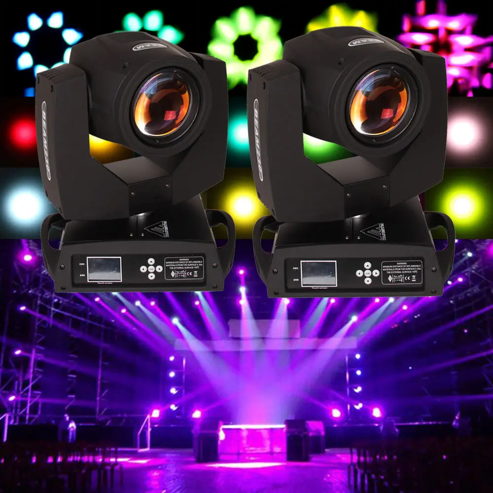 

2pcs 230W Osram 7R Zoom Prism Beam Moving Head Strobe Light Disco DJ Party Stage Xmas