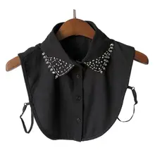 Женский Ретро ручной работы Бисероплетение съемный фальшивый воротник хрустальные подвески полурубашка