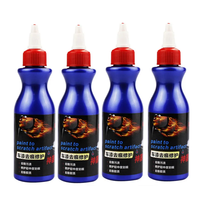 CARPRIE 4PCS Car Paint Scratch Repair Agent Viscous Scar Remove Quick Penetration Car Polish wax 100ML jy26