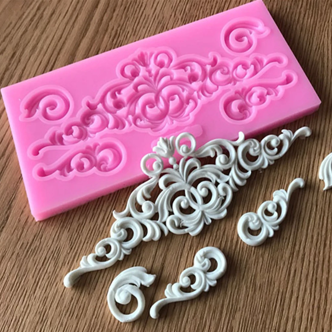 

DIY Sugar craft Cake Vintage Relief Border Silicone Mold Fondant Mold Cake decorating Tools Gum paste Mold