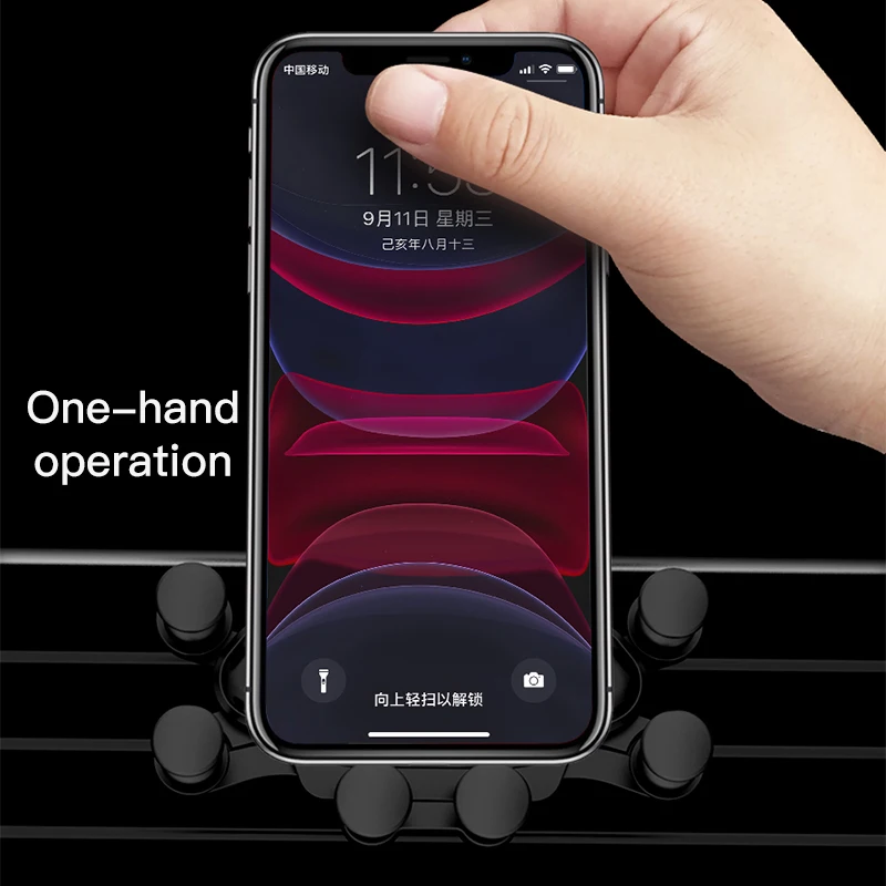 KUULAA гравитационный Автомобильный держатель для телефона в автомобиле на вентиляционное отверстие крепление без магнитного держателя для мобильного телефона gps подставка для iPhone 11 Xiaomi