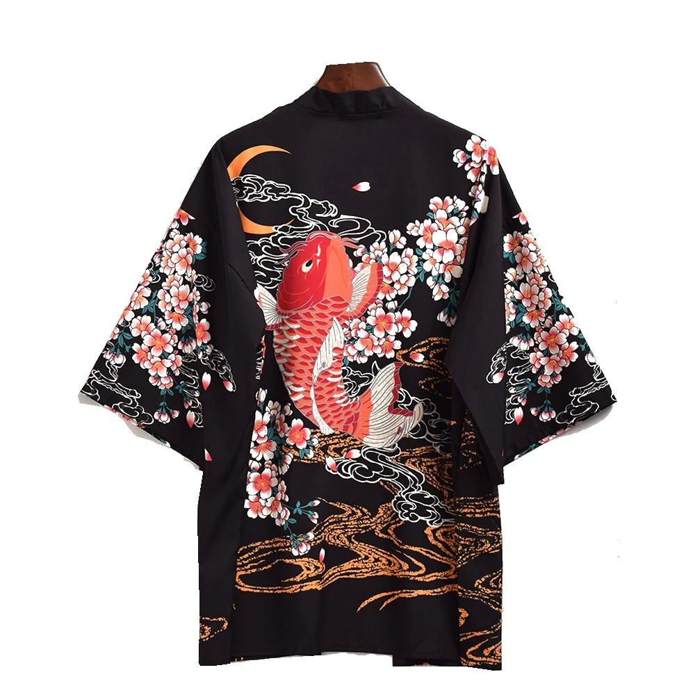 Женское винтажное кимоно Yukata японский банный халат хаории Сакура красный карп