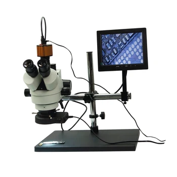 

LY KE-308 7X-45X Zoom Magnification Stereo Trinocular Microscope With HDMI Camera 16MP For Industrial PCB Repair