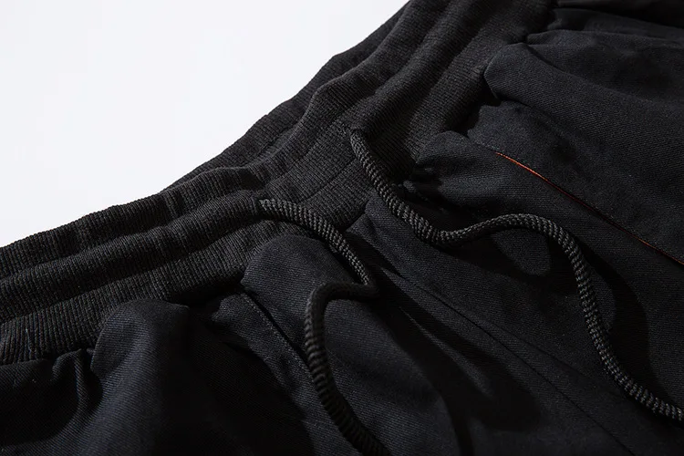 Ленты Лоскутные боковые карманы Карго шаровары мужские повседневные Jogger Harajuku спортивные брюки хип хоп уличные брюки мужские