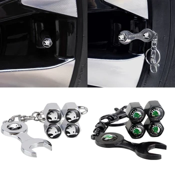 

Car Wheel Accessories Tire Valve Caps Cover For Skoda Octavia A7 Superb 2 Fabia Rapid Yeti Kodiaq Kamiq Decoration Protection