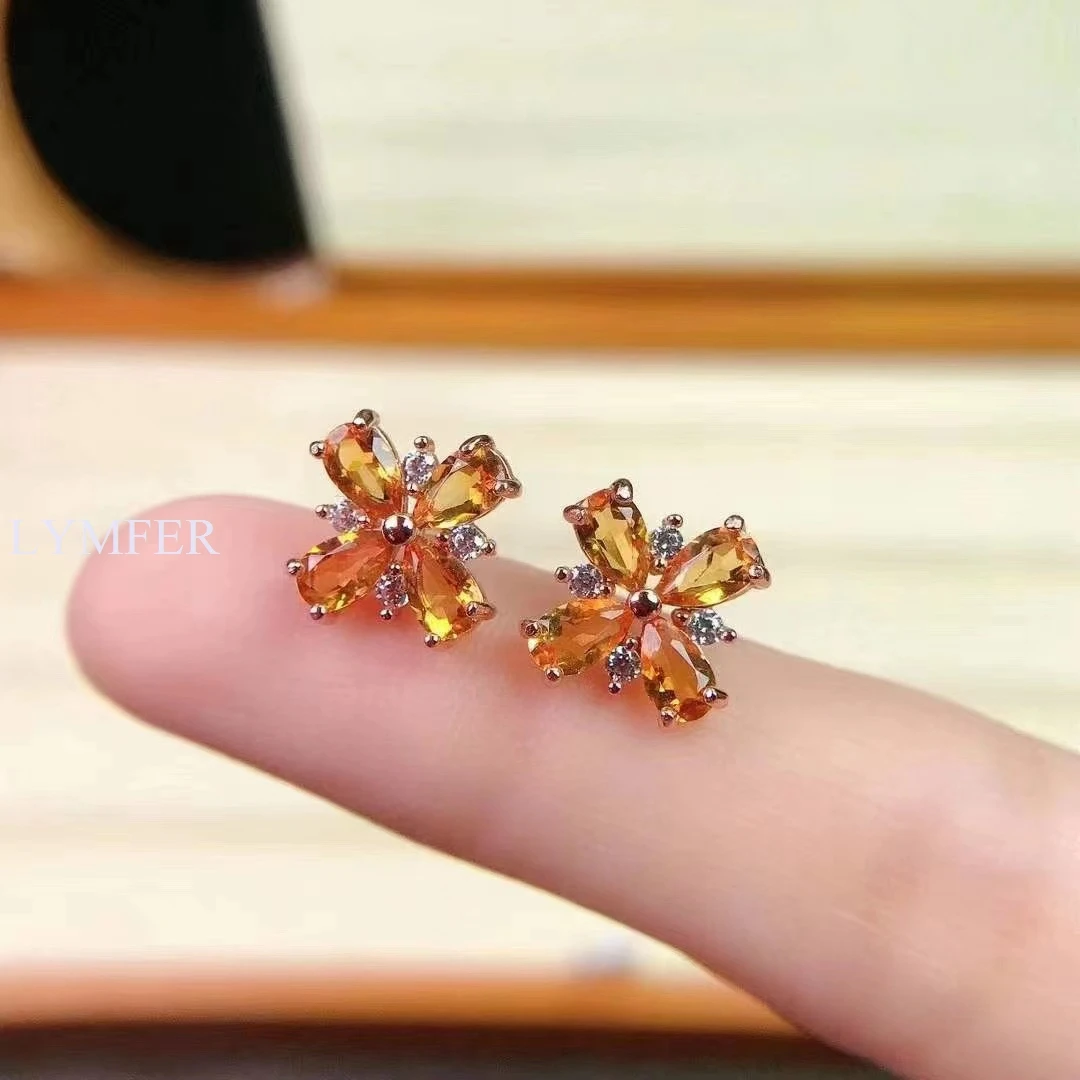 Женские эксклюзивные серьги из серебра 925 пробы с кристаллами