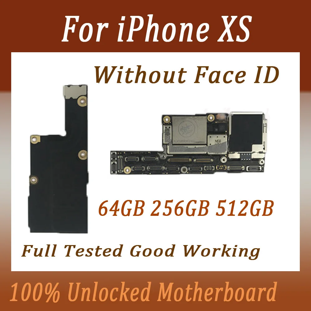

Full tested For iPhone XS Motherboard Original unlocked For iPhone XS panel Without Face ID Logic Board With Full Chips MB