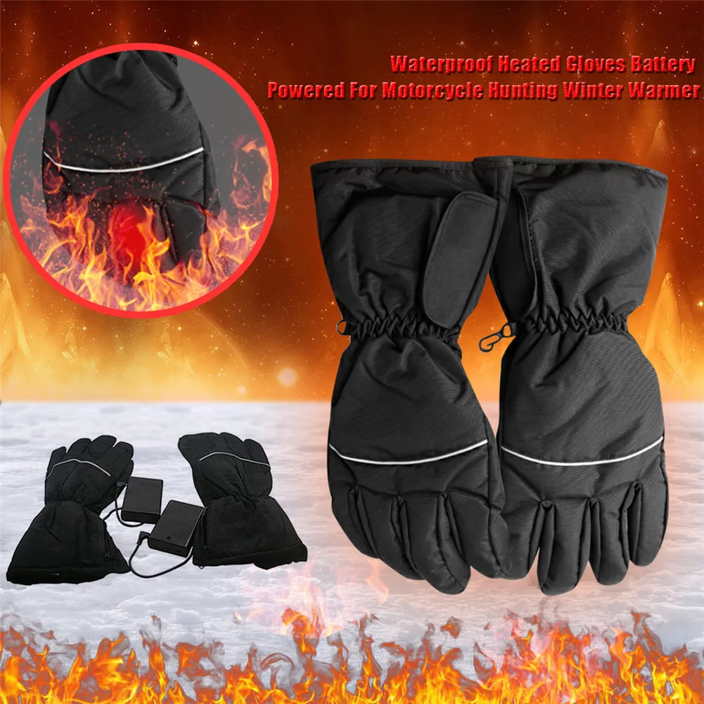

Waterproof Heated Gloves Battery Powered For Motorcycle Hunting Winter Warmer