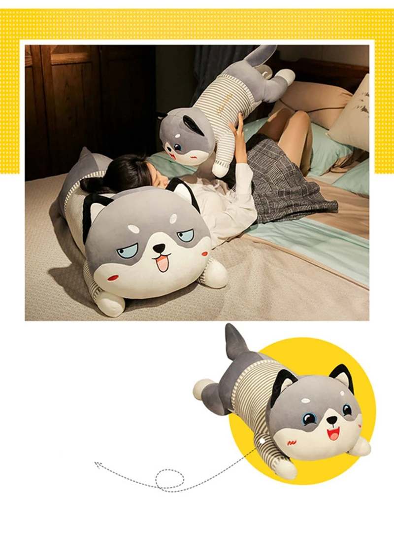 jumbo animal husky plush doll giant cute dog toy sleeping bed pillow puppy doll super soft for children gift decoration 59inch 150cm DY50868 (10)