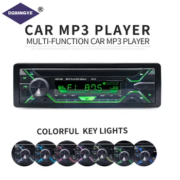 

DOXINGYE 2018 New 12V Car Stereo FM Radio MP3 Audio Player 1 Din In-Dash Multi-Color Support Bluetooth Phone with USB/SD MMC/AUX