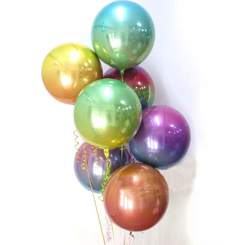 22 Inch 4D Colorful Gradient Balloon Decoration Round Aluminum Foil Balloons Wedding Birthday Baby Shower Party Decor cc66 (3)