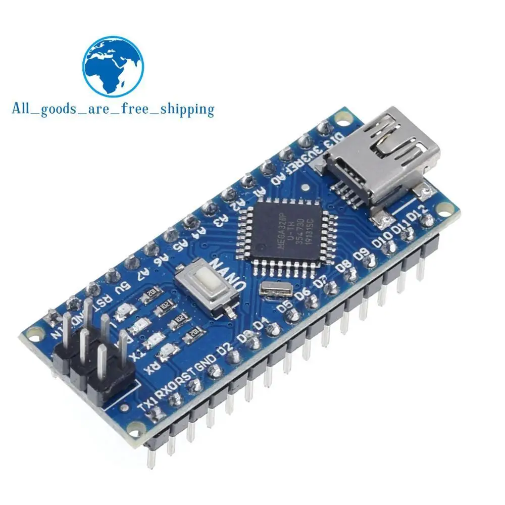 TZT Mini USB с контроллером загрузчика Nano 3,0 совместимый для arduino CH340 USB драйвер 16 МГц NANO V3.0 Atmega328 - Цвет: 328p-au Welding