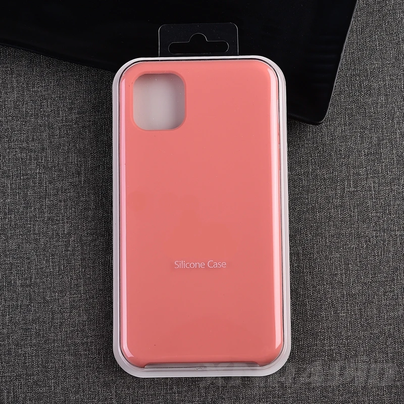 Официальный силиконовый чехол для телефона для Apple iPhone 11 Pro Max чехол для iPhone XR X XS Max 7 8 6 6s Plus с логотипом задняя крышка - Цвет: Begonia