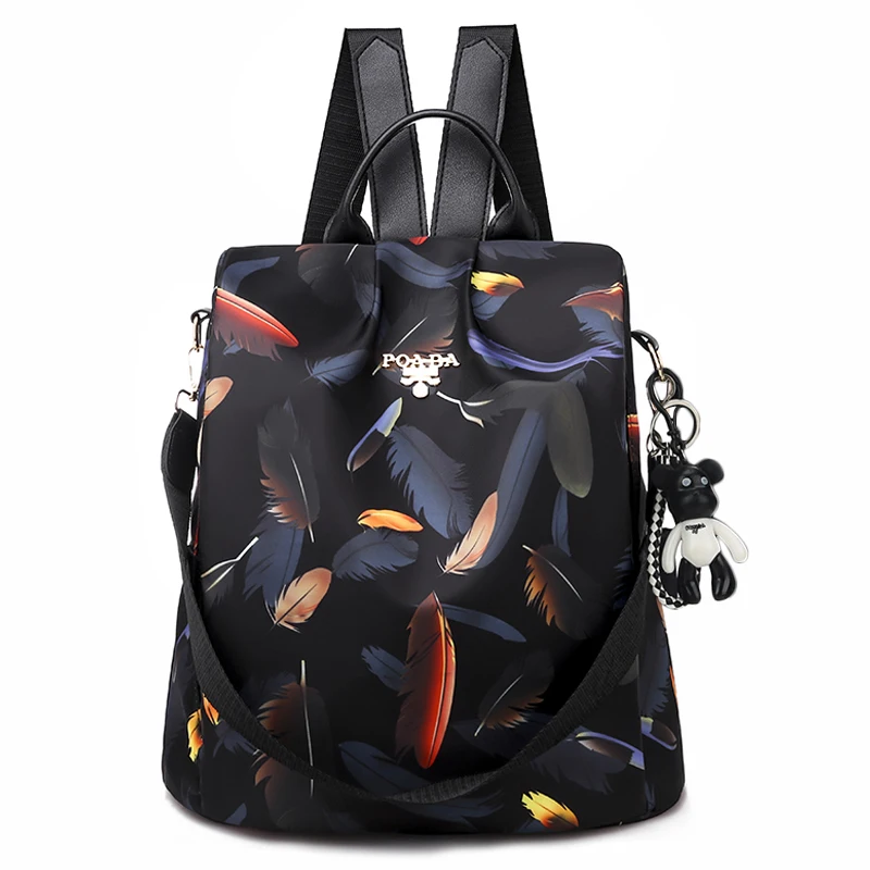 9 Fashion Anti Theft Women Backpack Durable Fabric Oxford School Bag Pretty Style Girls School Backpack Female Travel Backpack - Цвет: 9