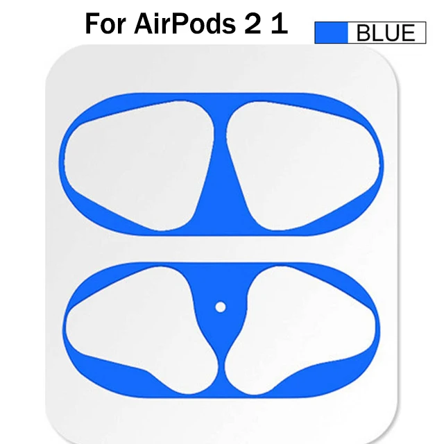 B Blue Airpods21 Милая наклейка для Airpods pro аксессуары крышка наклейка для airpods 2 3 защитный чехол Защита от пыли для AirPods Pro 3 Чехол Кожа - Цвет: B Blue Airpods21