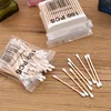 100pcs/pack Cotton Swab Double Head Beauty Makeup Cotton Buds Swab Wood Sticks Ears Cleaning Health Care Eco Friendly