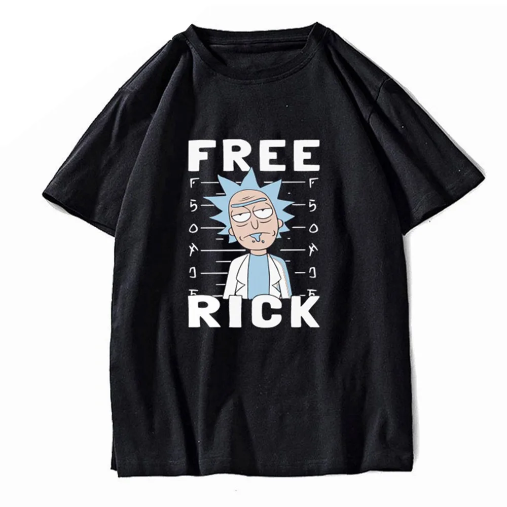 Ri0103 Harajuku модная футболка Рик и Морти крутая Мужская футболка с круглым вырезом наивысшего качества футболка для мужчин