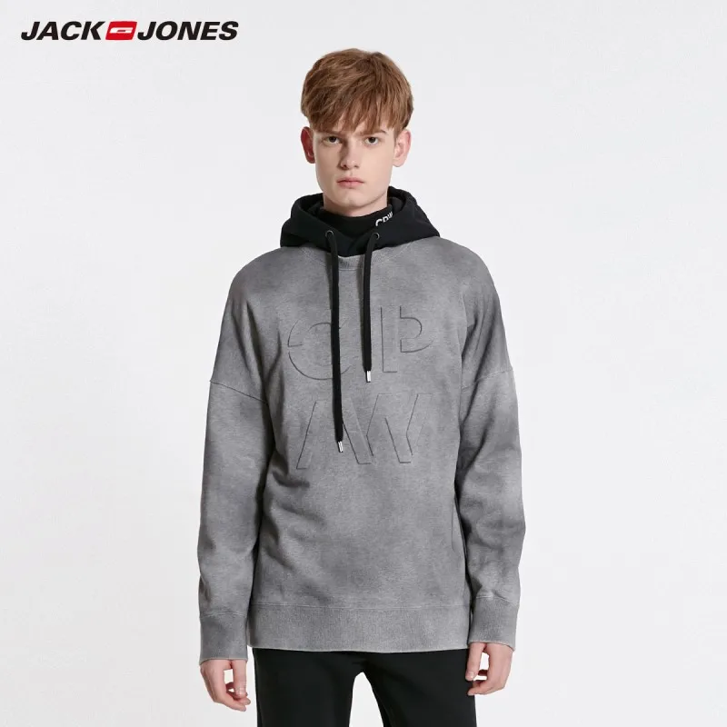 Light Grey JackJones мужская мода дизайн пуловер толстовки 219133528 - Цвет: Light Grey