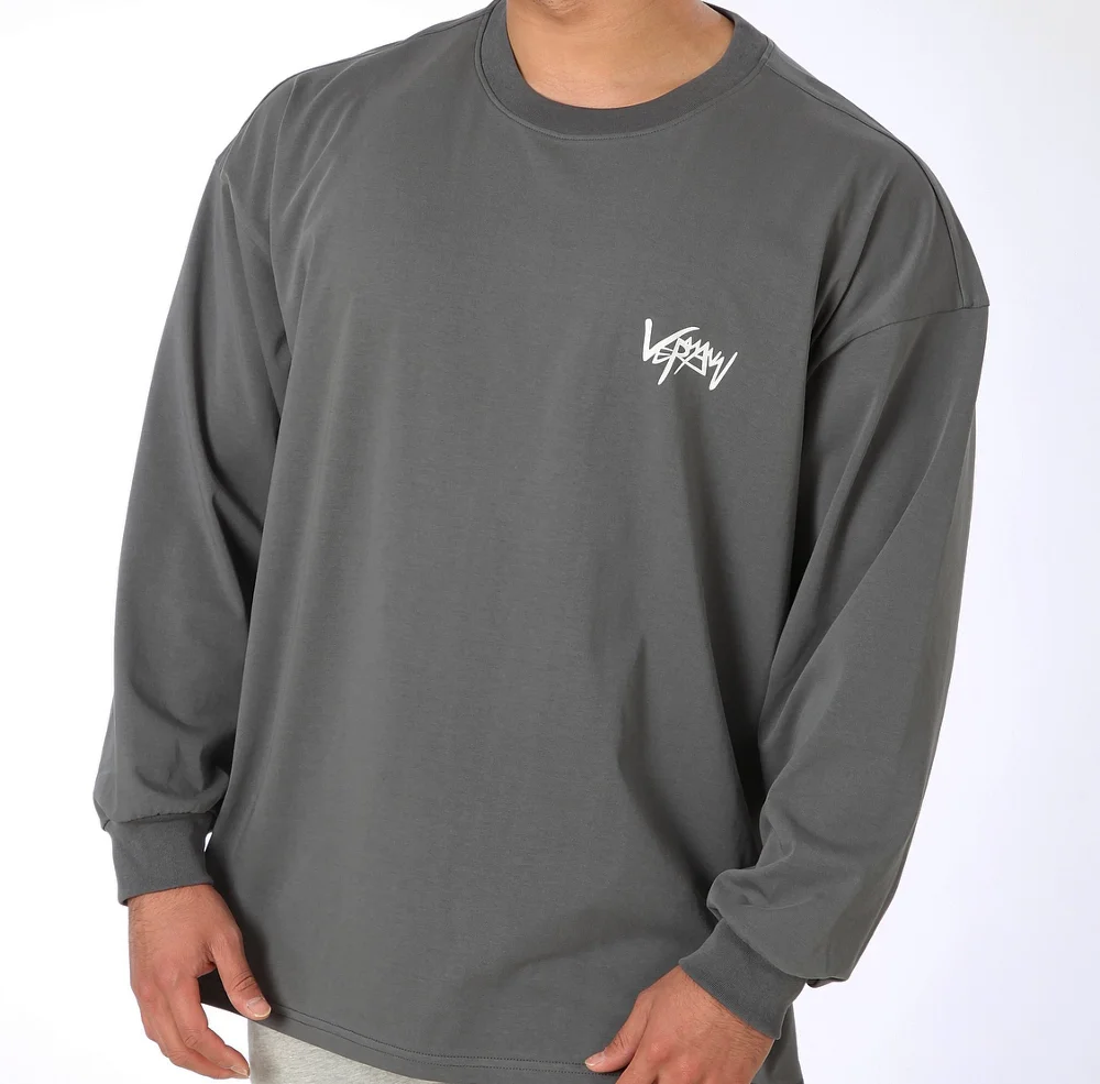 Осенняя мода, Мужская футболка, свитер с круглым вырезом, облегающая трикотажная одежда, мужские пуловеры с длинным рукавом, мужские футболки для фитнеса