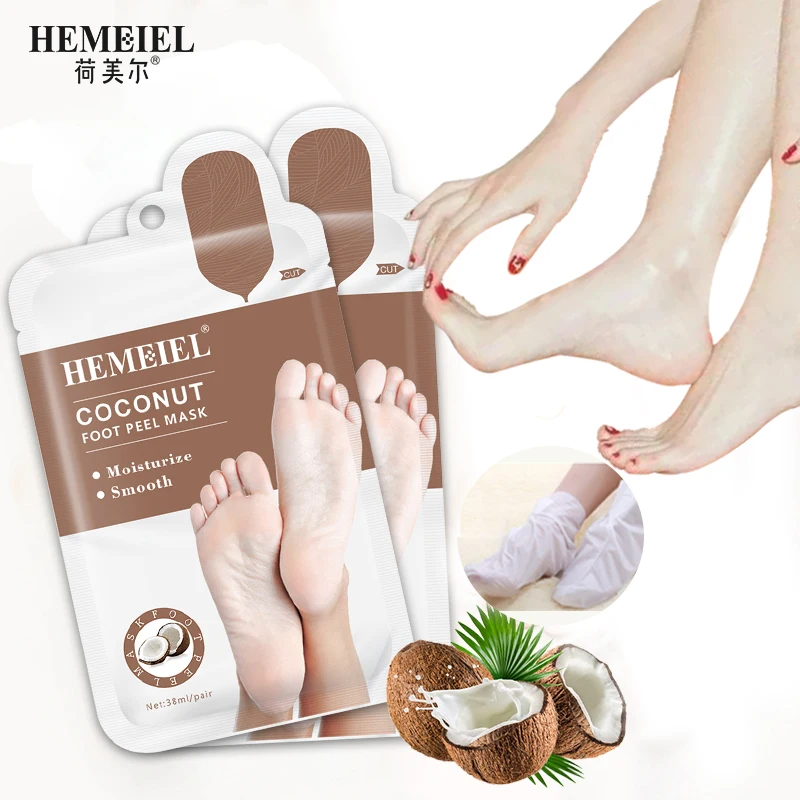 Hemeiel Exfoliating Foot Peel Mask Moisturizing Remove Dead Skin Calluses Crack Peeling Feet