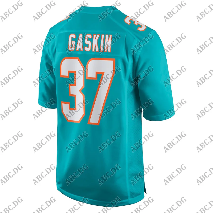 Футболка Майами Myles Gaskin Aqua Game 4XL 5XL 6XL для мужчин и женщин | Спорт развлечения