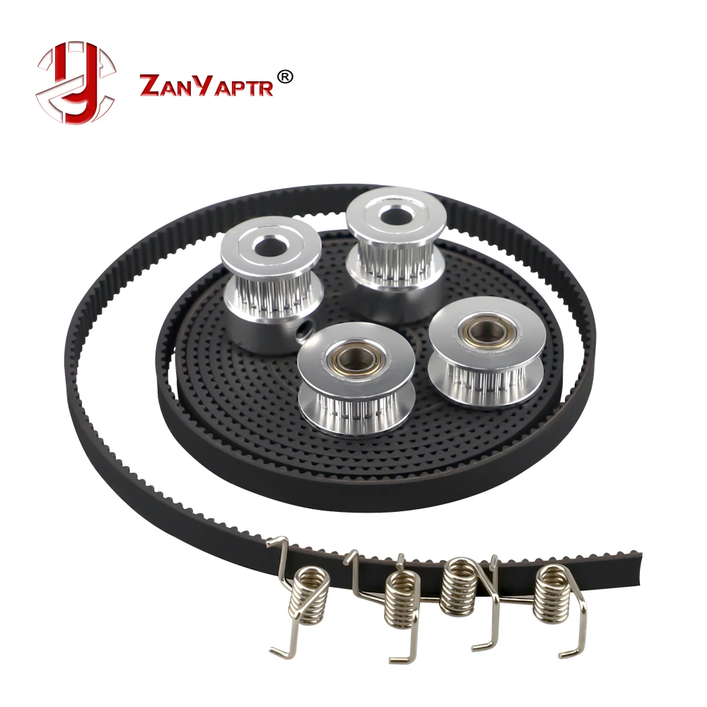 Impressora 3d Correia Dentada 2x Tensor Tensor 4x Kit de Impressora 3d 20 Dentes Furo mm Gt2 mm Peças da