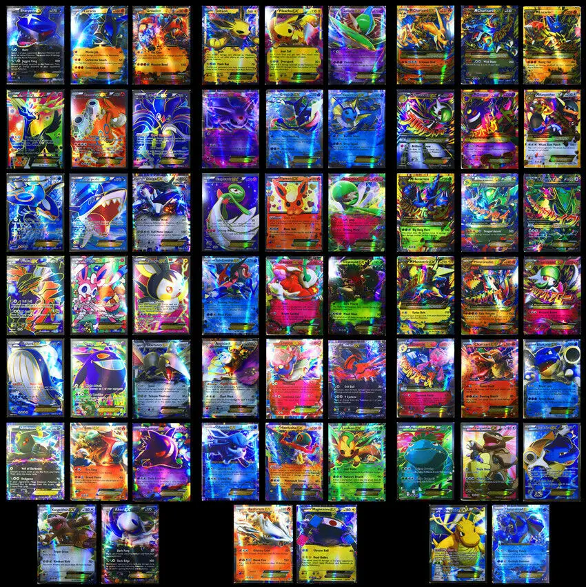 100/120 тег команда+ GX ультра зверь TCG и 100 шт. Мега Сияющие карты игры битва карт торговые карты игры для детей игрушки